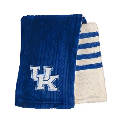Kentucky Wildcats 60'' x 70'' Cable Knit Sherpa Blanket