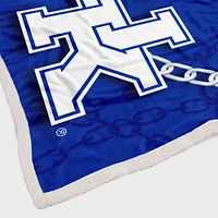 Couverture en sherpa en flanelle à chaîne éventail Kentucky Wildcats 60'' x 80''