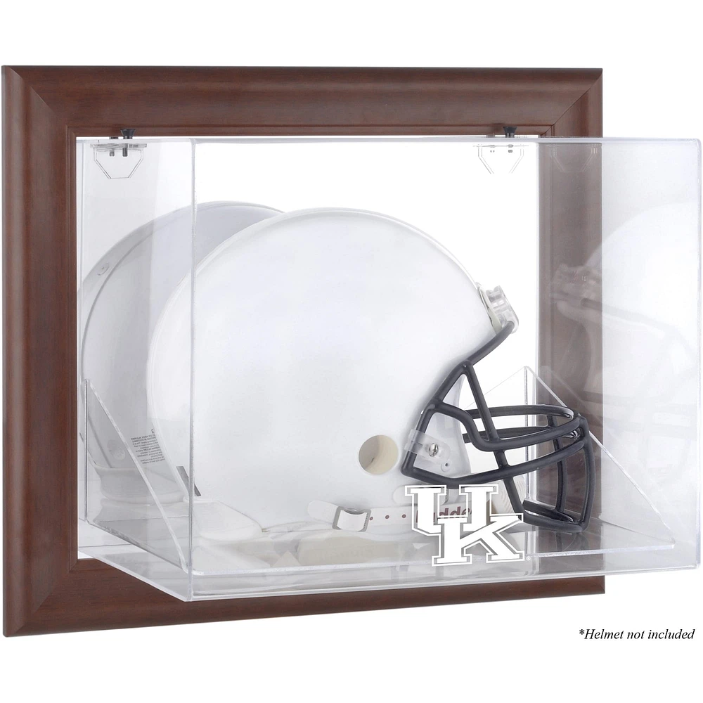 Kentucky Wildcats Brown Framed Wall-Mountable Helmet Display Case