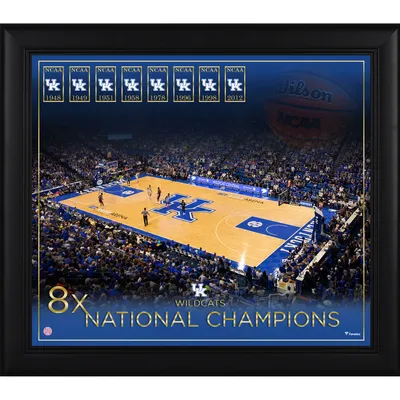Kentucky Wildcats Fanatics Authentic Framed 15" x 17" Basketball Championship Count Collage