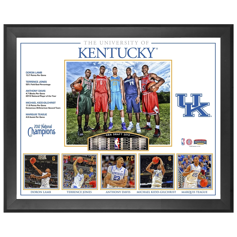 Kentucky Wildcats Framed 18" x 22" Big 5 2012 NBA Draft Class Collage