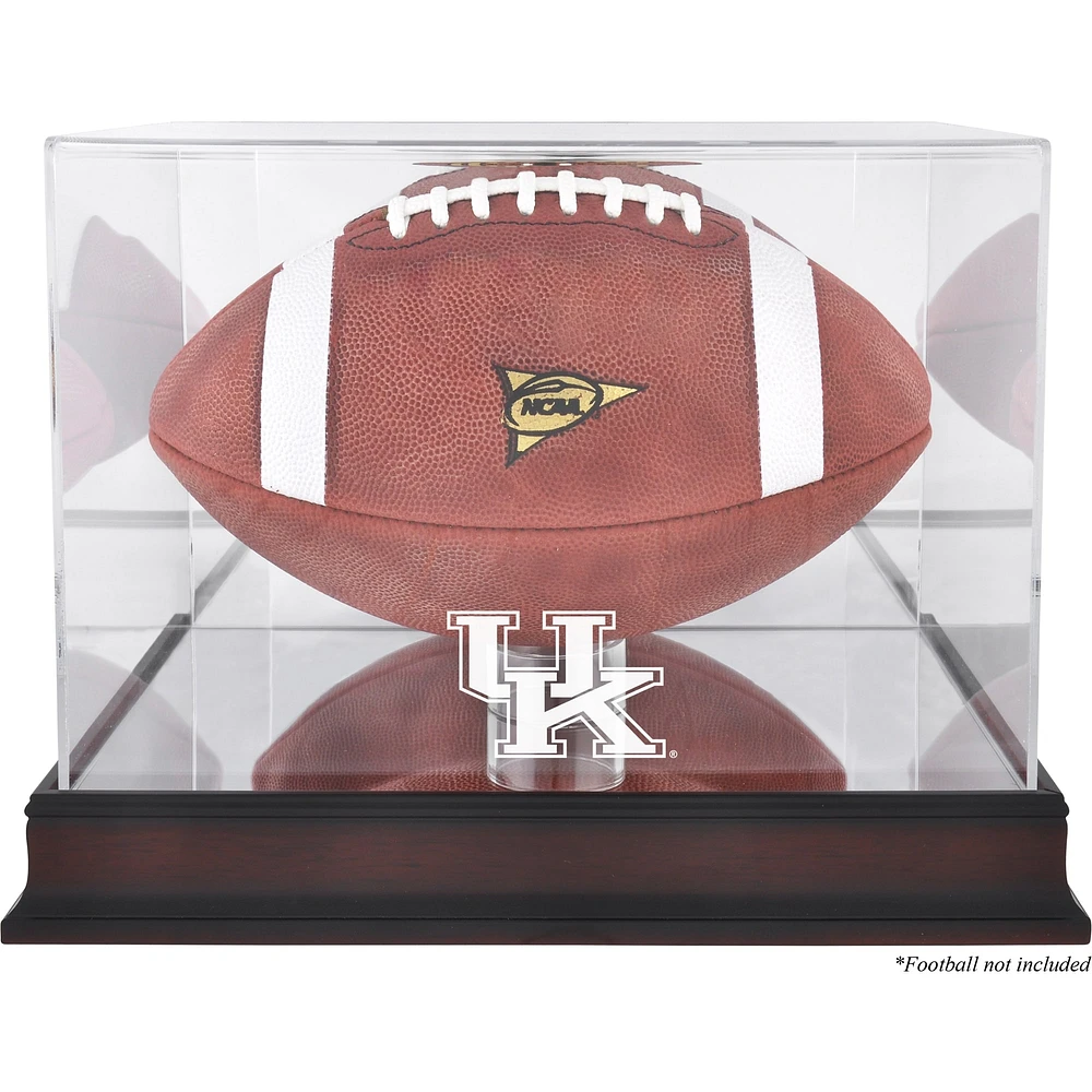 Kentucky Wildcats Mahogany Base Logo Football Display Case with Mirror Back