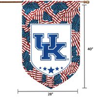 Kentucky Wildcats Patriotic House Flag