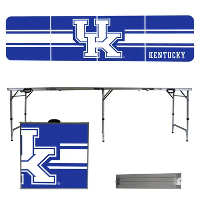 Kentucky Wildcats Striped Design 8' Portable Folding Tailgate Table