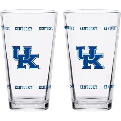 Kentucky Wildcats Lot de deux Knockout 16 oz. Ensemble de verres à pinte