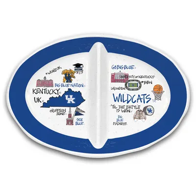 Kentucky Wildcats Magnolia Lane Two-Section Melamine Platter