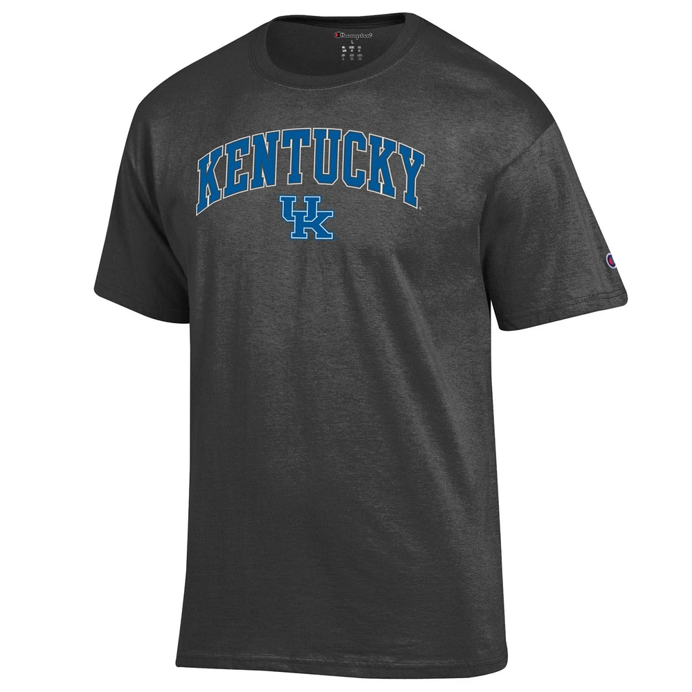 Men's Champion  Heather Charcoal Kentucky Wildcats Arch Over Logo T-Shirt