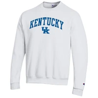 Men's Champion  White Kentucky Wildcats Arch Over Logo Pullover Sweatshirt
