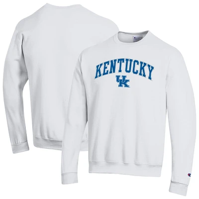 Men's Champion  White Kentucky Wildcats Arch Over Logo Pullover Sweatshirt