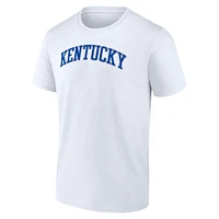 T-shirt blanc fanatiques pour hommes avec nom de l'équipe Kentucky Wildcats