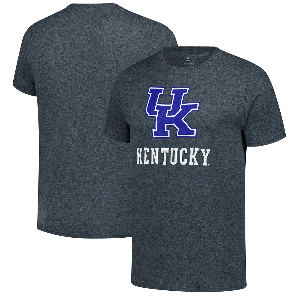 Men's Heather Charcoal Kentucky Wildcats Team Logo & Wordmark T-Shirt