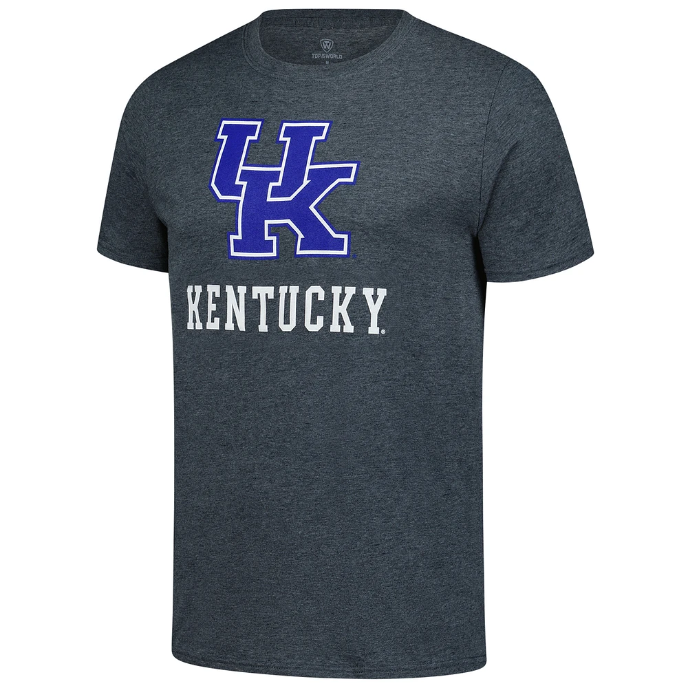 Men's Heather Charcoal Kentucky Wildcats Team Logo & Wordmark T-Shirt