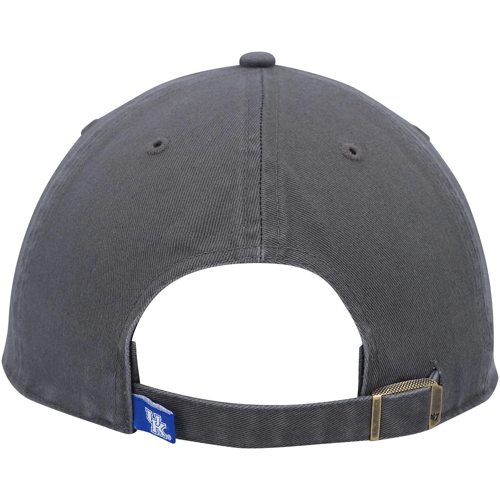 Men's '47 Charcoal Kentucky Wildcats Clean Up Adjustable Hat