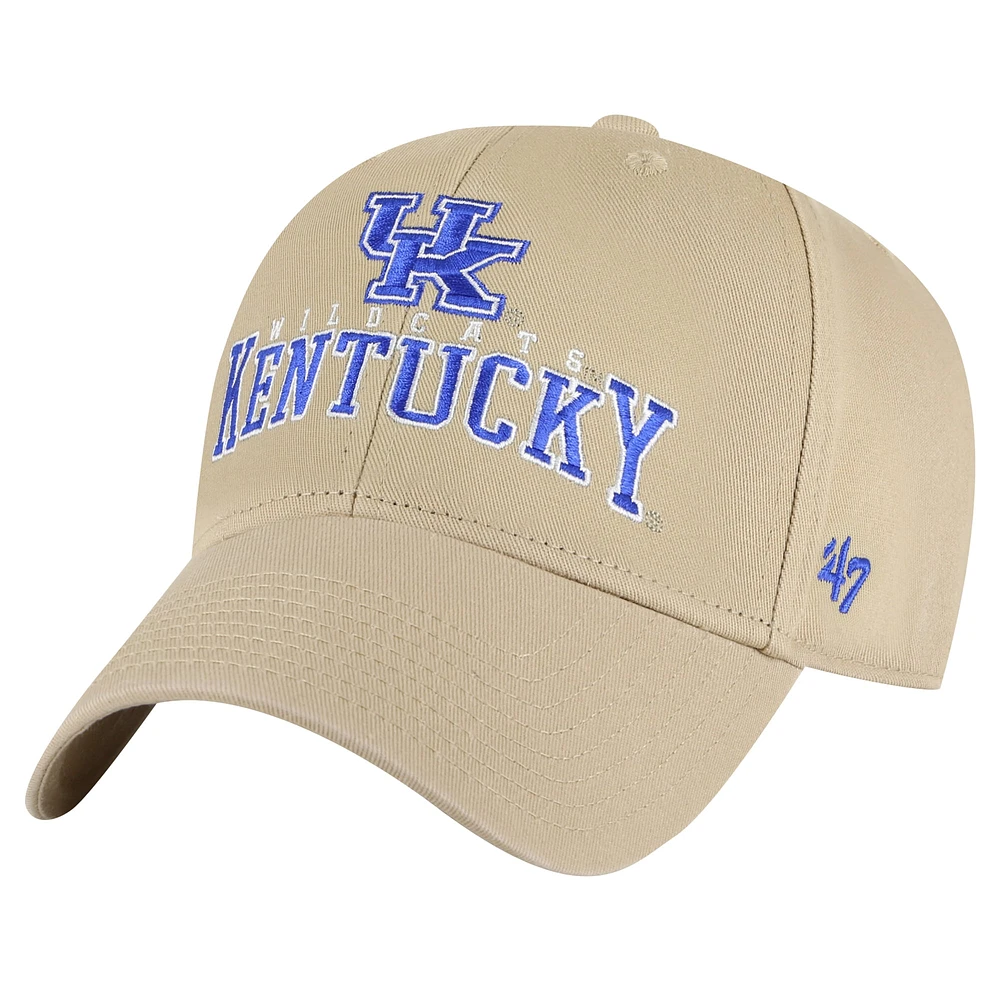 Men's '47 Khaki Kentucky Wildcats Powell MVP Adjustable Hat