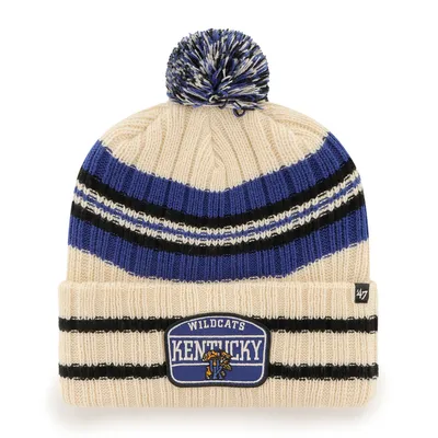 Kentucky Wildcats '47 Hone Patch Cuffed Knit Hat with Pom - Natural