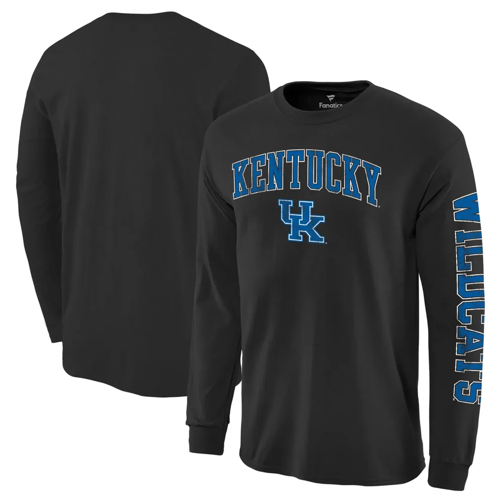 Lids Kentucky Wildcats Distressed Arch Over Logo Long Sleeve Hit T-Shirt -  Black