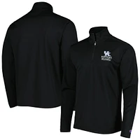 Veste texturée à quart de zip Champion Kentucky Wildcats pour homme, noire