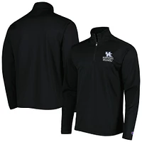 Veste texturée à quart de zip Champion Kentucky Wildcats pour homme, noire