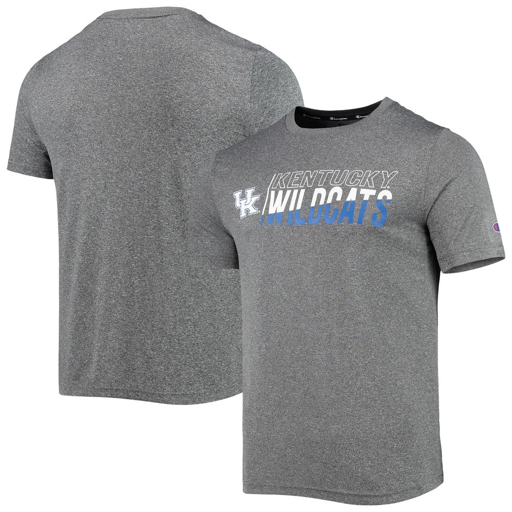 Men's Champion Gray Kentucky Wildcats Slash Stack T-Shirt