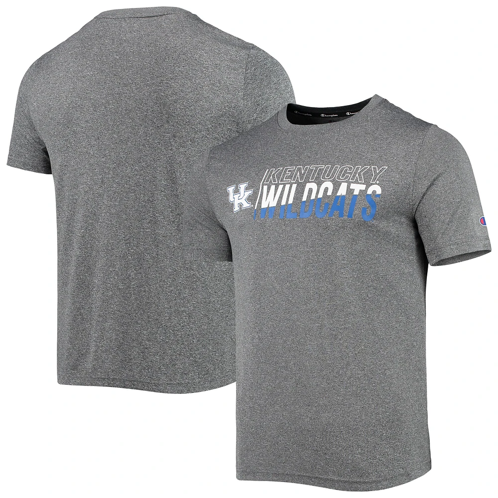 T-shirt Champion Kentucky Wildcats Slash Stack gris pour homme