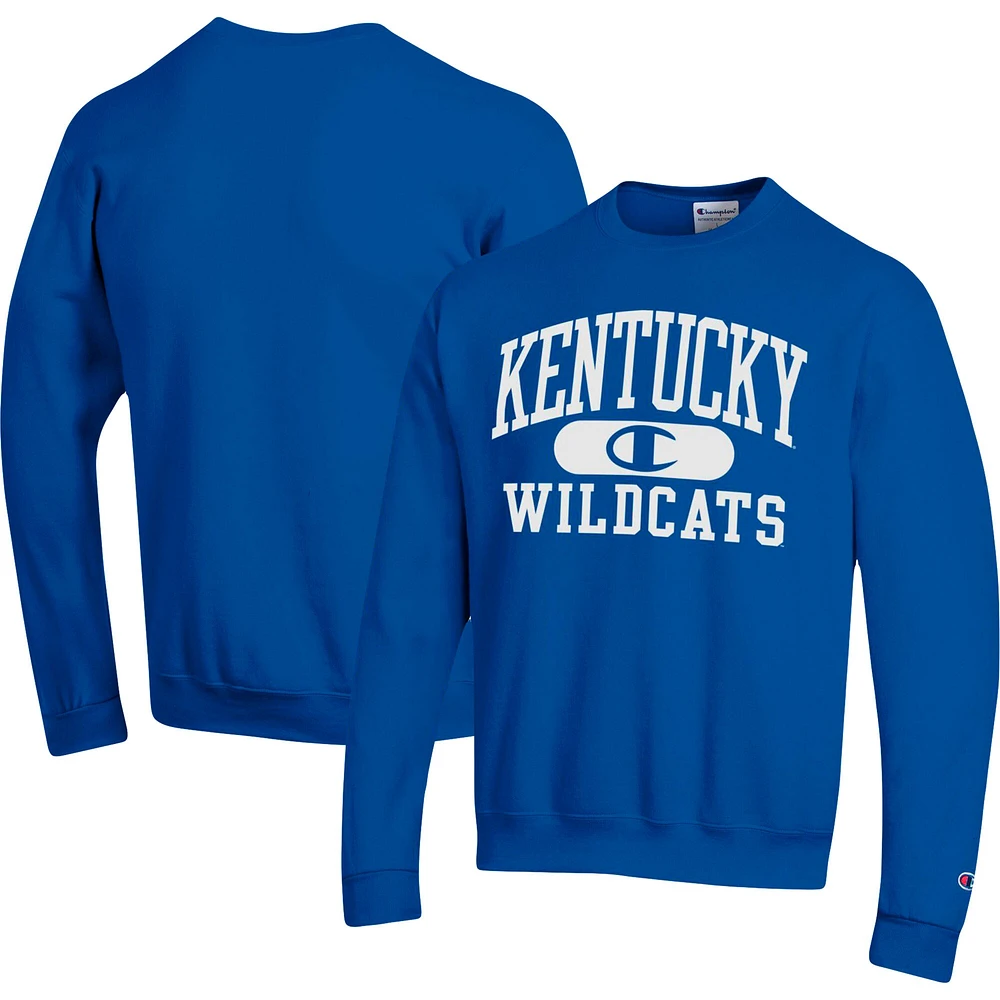 Men's Champion Royal Kentucky Wildcats Arch Pill Sweatshirt