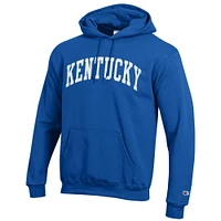Men's Champion  Royal Kentucky Wildcats Basic Arch Fleece Pullover Hoodie