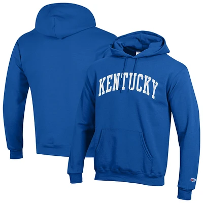 Men's Champion  Royal Kentucky Wildcats Basic Arch Fleece Pullover Hoodie