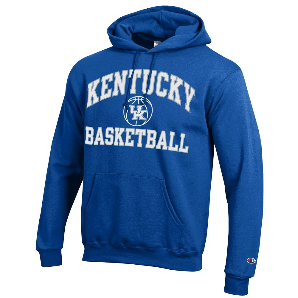 Men's Champion Royal Kentucky Wildcats Basketball Icon Powerblend Pullover Hoodie