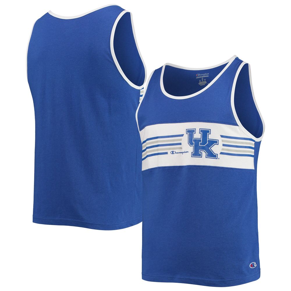 Men's Champion Royal Kentucky Wildcats Color Block Tank Top