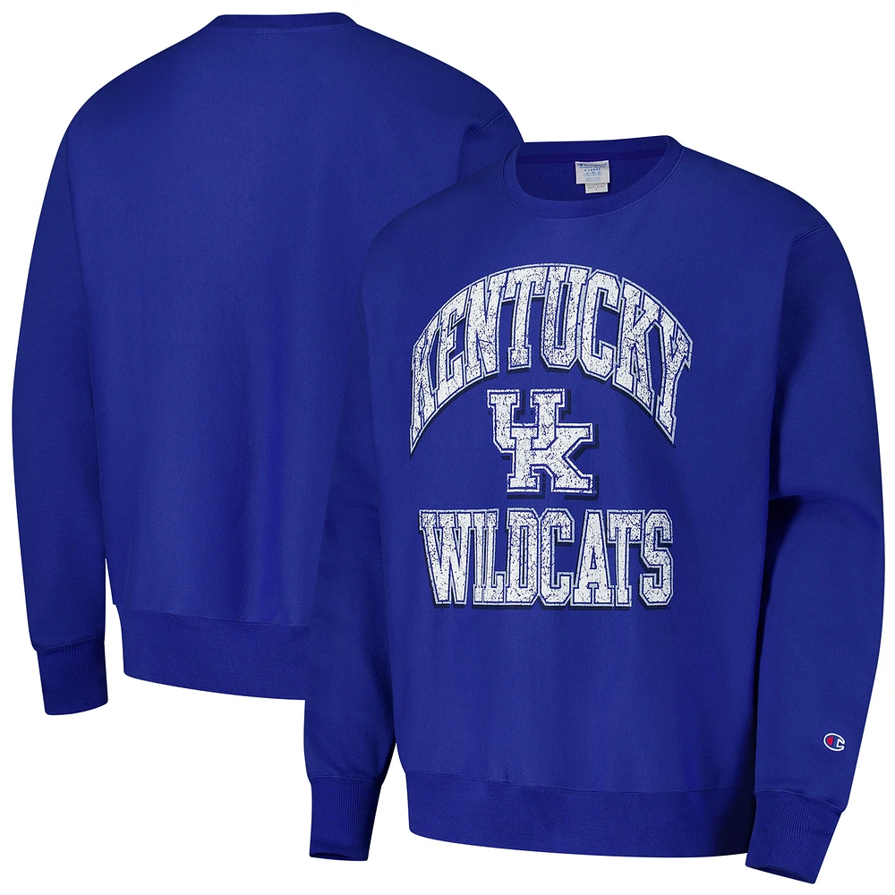 Sweat-shirt Champion Royal Kentucky Wildcats Vault Late Night Reverse Weave pour hommes