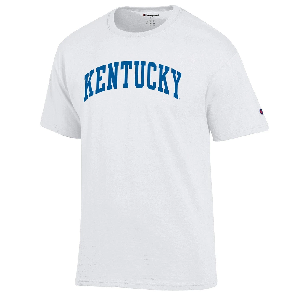 Men's Champion  White Kentucky Wildcats Basic Arch T-Shirt