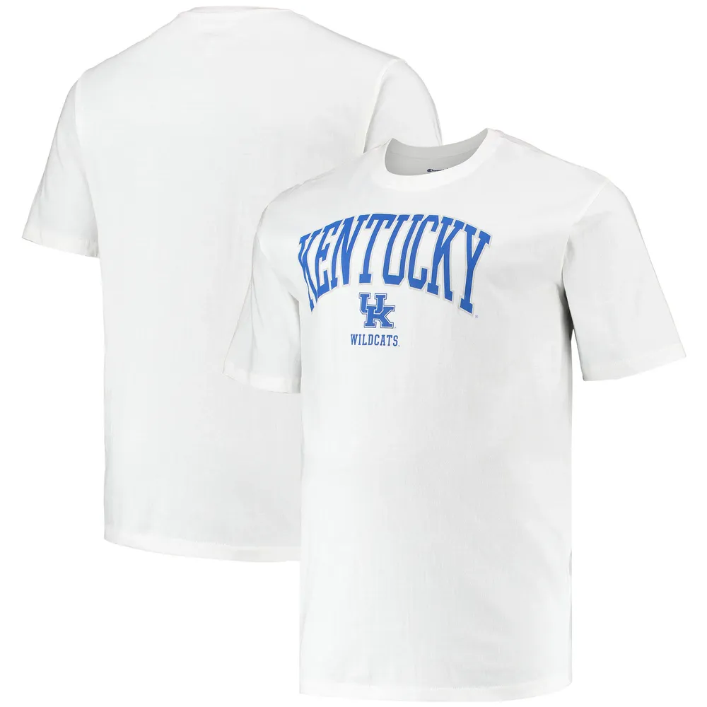 T-shirt Champion White Wildcats du Kentucky Big & Tall Arch Over Wordmark pour homme