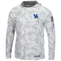 Men's Colosseum Arctic Camo Kentucky Wildcats OHT Military Appreciation Long Sleeve Hoodie Top