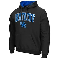 Men's Colosseum Black Kentucky Wildcats Arch & Logo 3.0 Pullover Hoodie