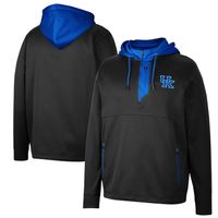 Men's Colosseum Black Kentucky Wildcats Luge 3.0 Quarter-Zip Hoodie