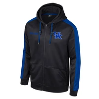 Sweat à capuche entièrement zippé Colosseum pour hommes, Kentucky Wildcats Reese, noir