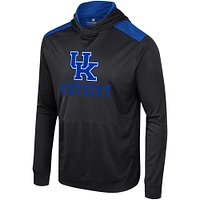 Men's Colosseum Black Kentucky Wildcats Warm Up Long Sleeve Hoodie T-Shirt