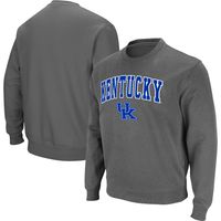 Men's Colosseum Charcoal Kentucky Wildcats Arch & Logo Pullover Sweatshirt