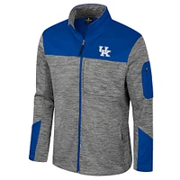 Veste zippée complète pour homme Colosseum Grey/Royal Kentucky Wildcats Guard