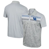 Polo cybernétique Kentucky Wildcats Colosseum gris pour homme