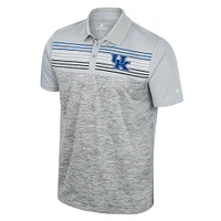 Polo cybernétique Kentucky Wildcats Colosseum gris pour homme