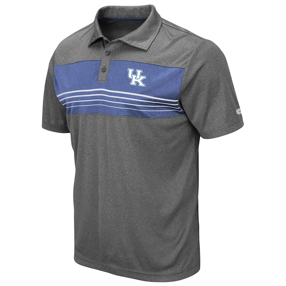 Polo Colosseum Heather Charcoal Kentucky Wildcats Smithers pour homme