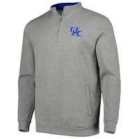 Men's Colosseum Heathered Gray Kentucky Wildcats Tortugas Quarter-Zip Sweatshirt