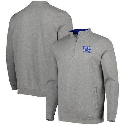 Men's Colosseum Heathered Gray Kentucky Wildcats Tortugas Quarter-Zip Sweatshirt