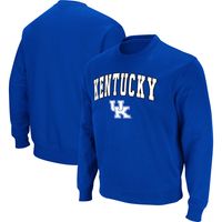 Men's Colosseum Royal Kentucky Wildcats Arch & Logo Pullover Sweatshirt