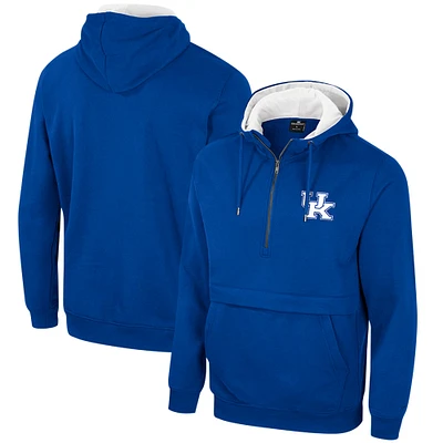 Sweat à capuche demi-zippé Colosseum Royal Kentucky Wildcats pour hommes