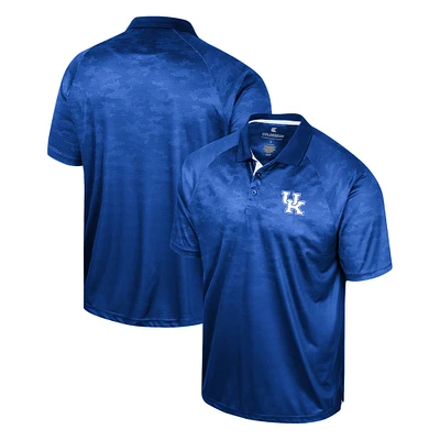 Men's Colosseum Royal Kentucky Wildcats Honeycomb Raglan Polo