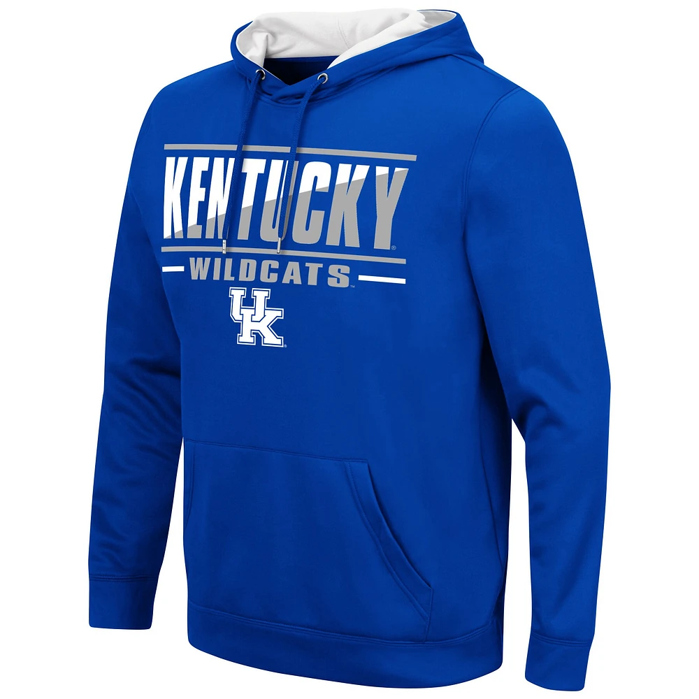 Sweat à capuche Colosseum Royal Kentucky Wildcats Slash Stack 2.0 pour homme