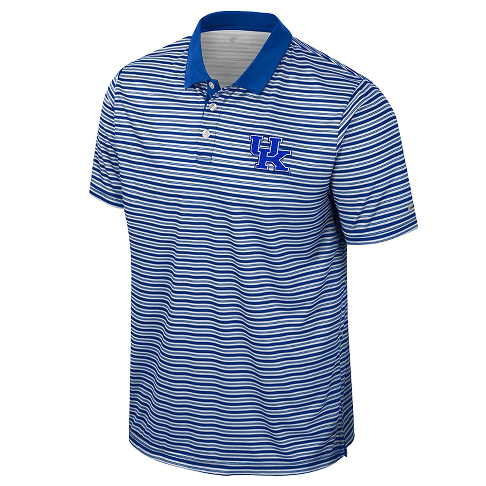 Men's Colosseum Royal Kentucky Wildcats Striped Polo