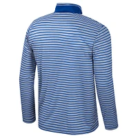 Men's Colosseum Royal Kentucky Wildcats Striped Quarter-Zip Top